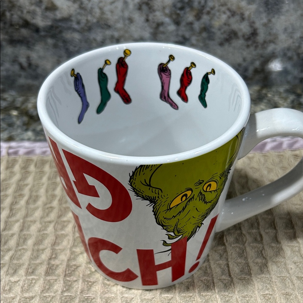 NWT Dr. Seuss The Grinch Ceramic Mug – “GRINCH!” - Picture 2 of 4